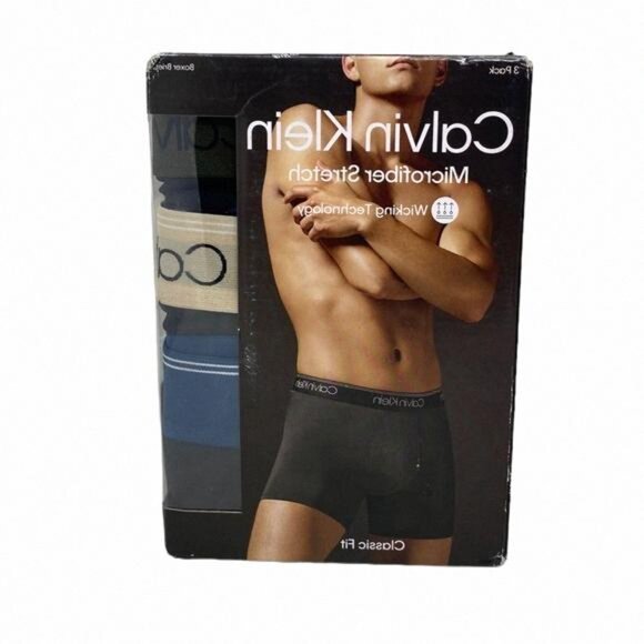 Calvin Klein Microfibre Stretch Black Boxer Brief Men's NB2570914 Underwear - Picture 2 of 9